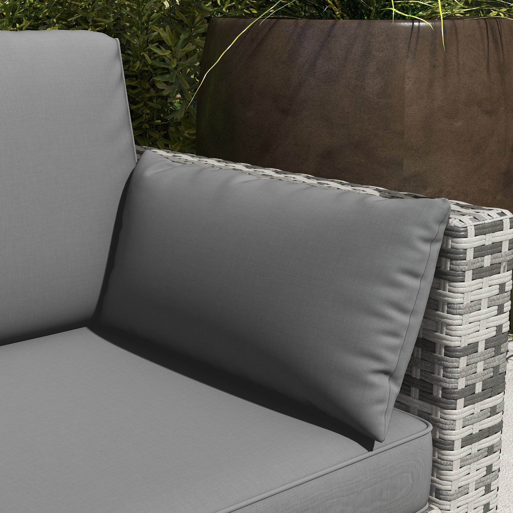 Axishomecraft Outdoor Rattan Patio Sofa – 3-Seat Deep-Seated Wicker Couch for Garden or Deck