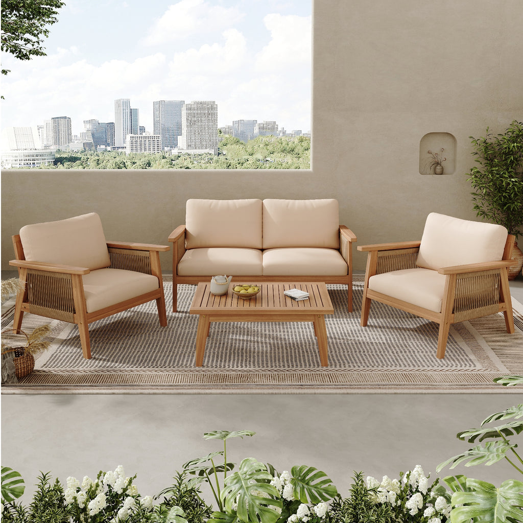 Axishomecraft Solid Wood Braid Armchair – Modern Accent Chair and Sofa Seating