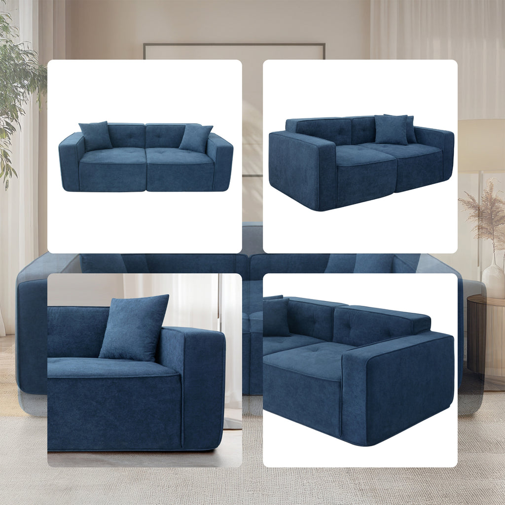 Axishomecraft Modular Loveseat Sofa – Two-Seat Couch for Modern Living Rooms
